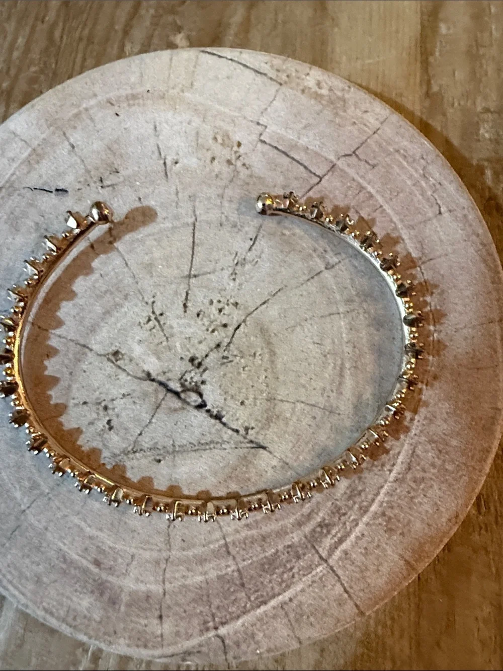 Kendra Scott Gold Crystal Spike Open Cuff Bracelet